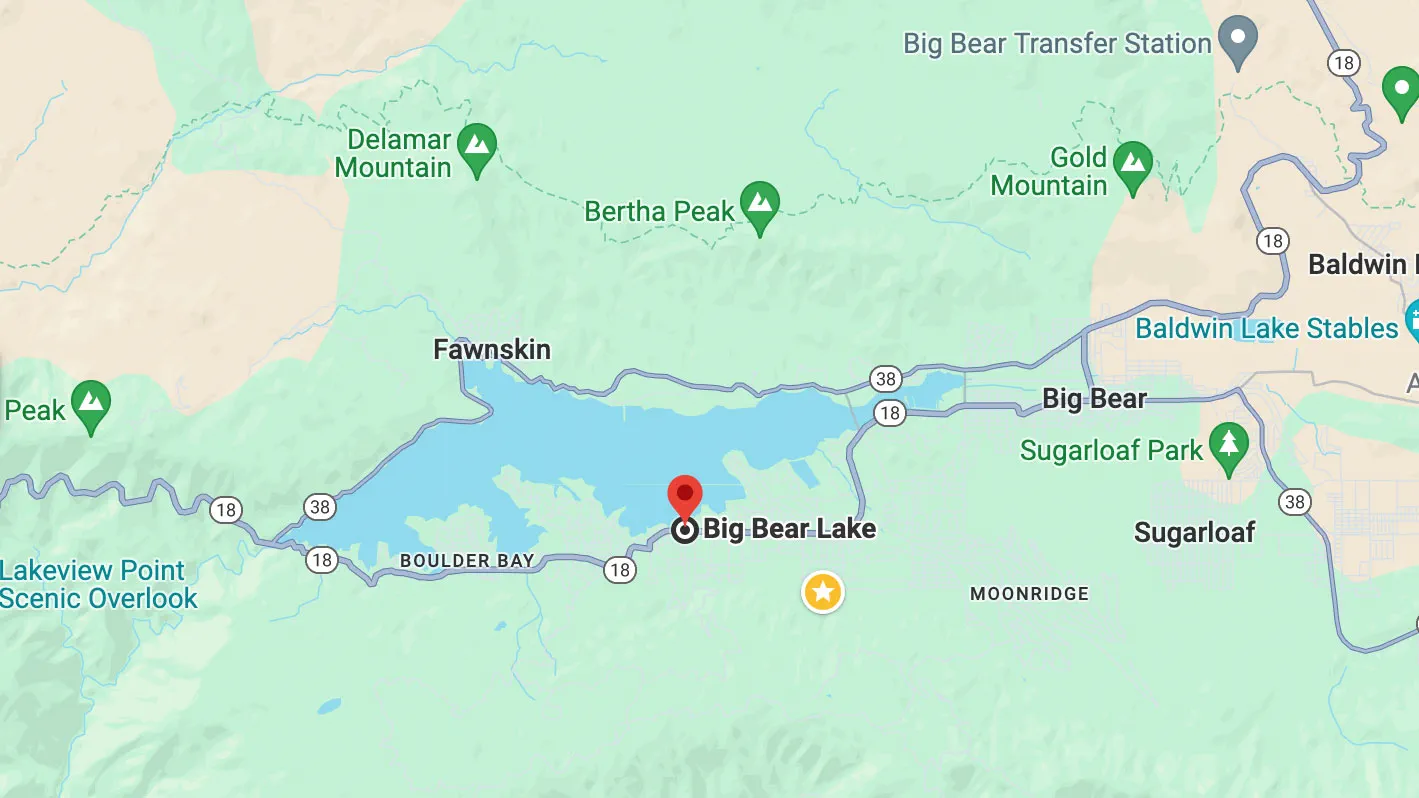 Map of Big Bear Lake